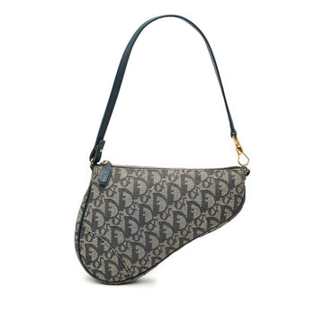 Christian Dior Vintage Saddle Bag Diorissimo Canvas Mini