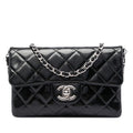 Chanel Classic Single Flap Bag Quilted Patent Mini