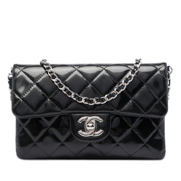 Chanel Classic Single Flap Bag Quilted Patent Mini