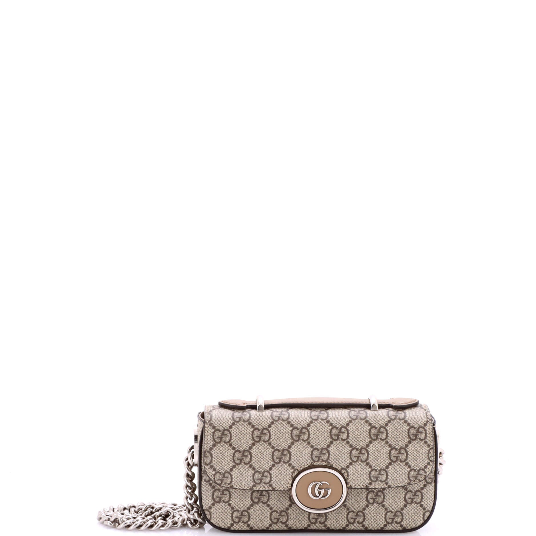 Gucci Petite GG Flap Shoulder Bag GG Coated Canvas Mini