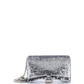 Hourglass Chain Wallet Leather with Sequins
