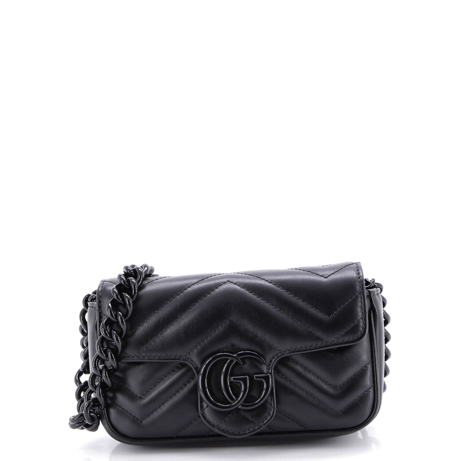 Gucci GG Marmont Flap Belt Bag Matelasse Leather
