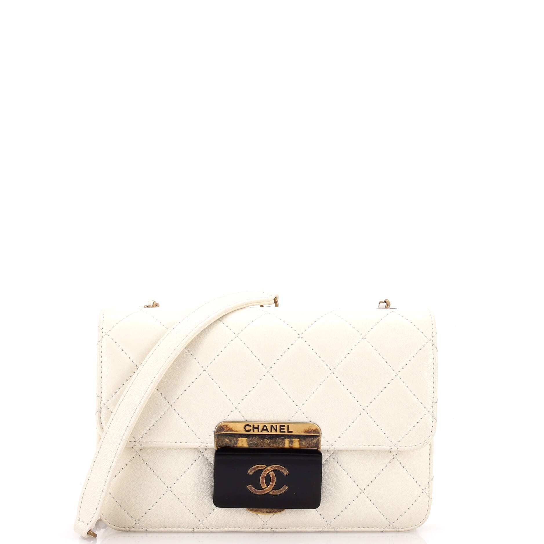 Chanel Beauty Lock Flap Bag Quilted Sheepskin Mini