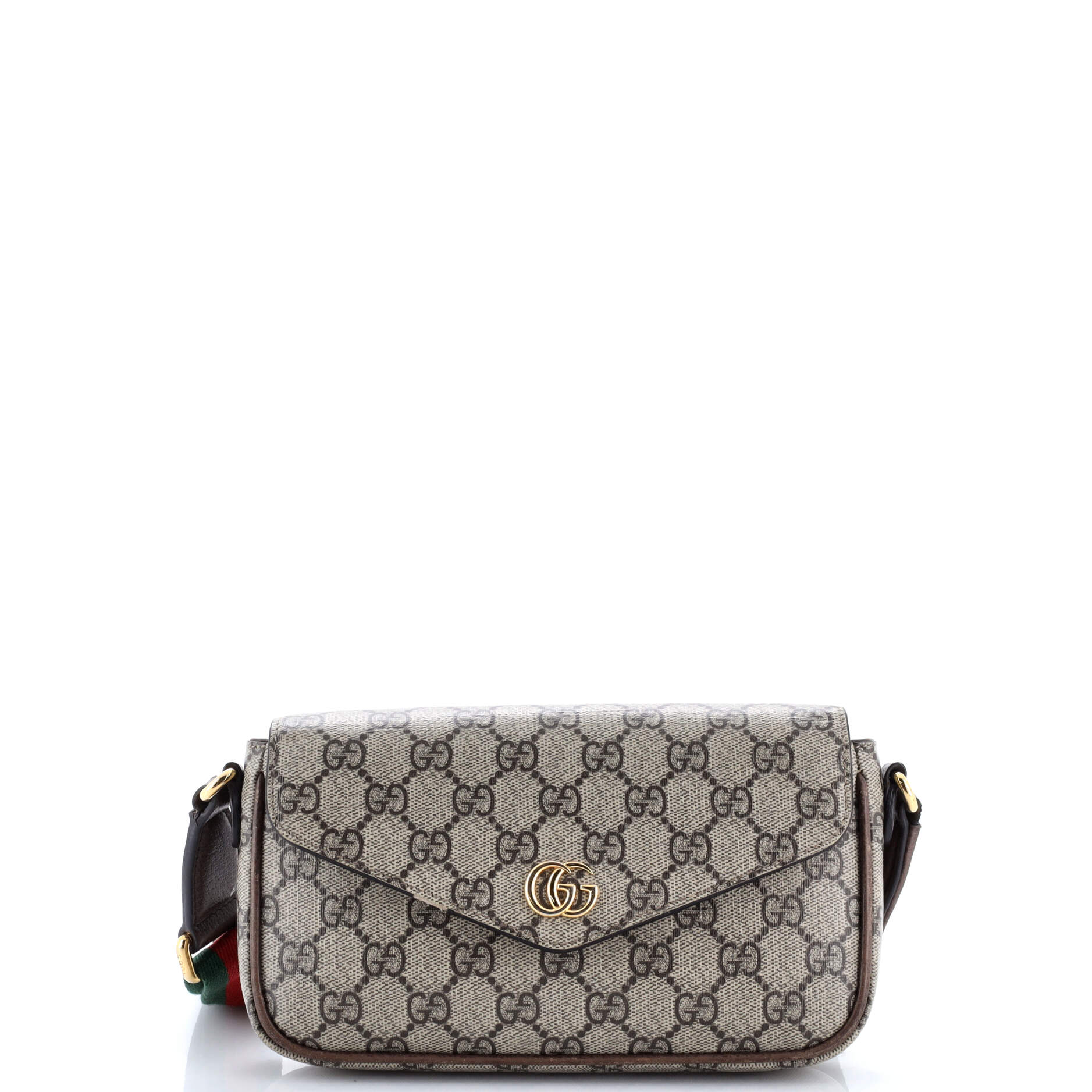 Gucci Ophidia Envelope Flap Shoulder Bag GG Coated Canvas Mini