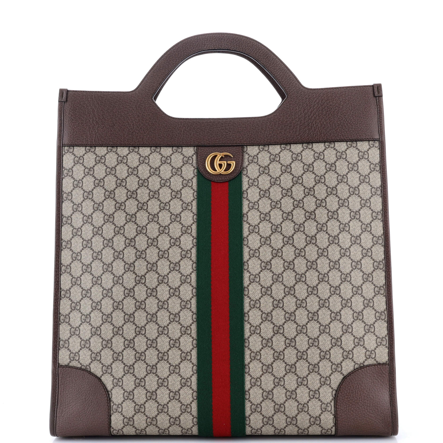Gucci Ophidia Cut Out Handle Tote GG Coated Canvas Large