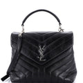 Saint Laurent LouLou Top Handle Bag Matelasse Chevron Leather Medium