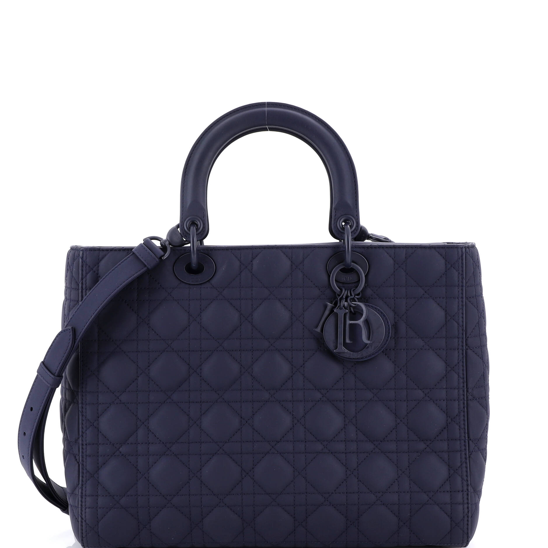 Christian Dior Ultra Matte Lady Dior Bag Cannage Quilt Calfskin Large