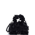 Hourglass Top Handle Bag Satin Ribbon Embellished XS