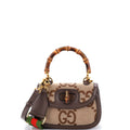 Gucci Bamboo 1947 Top Handle Bag Jumbo GG Canvas Small