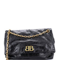 Monaco Chain Flap Shoulder Bag Leather Large
