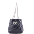 Crush Chain Tote Quilted Crushed Calfskin XS