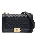 Chanel Boy Flap Bag Quilted Lambskin Old Medium