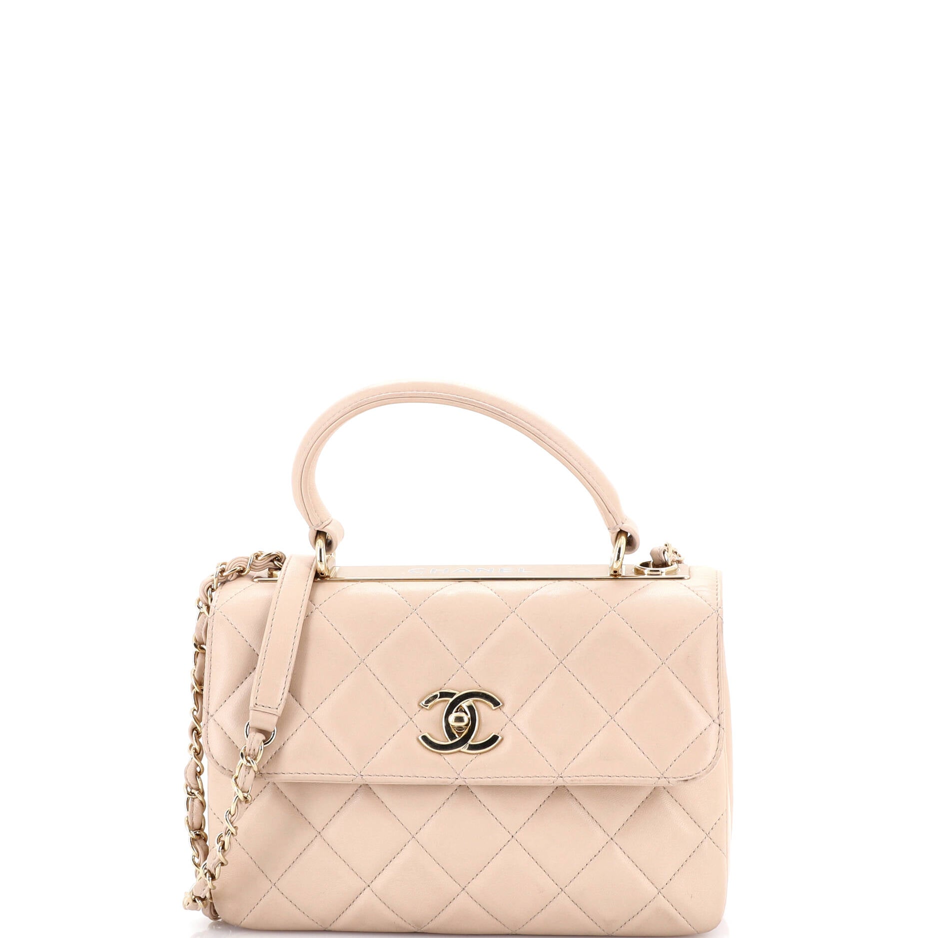 Chanel Trendy CC Top Handle Bag Quilted Lambskin Small