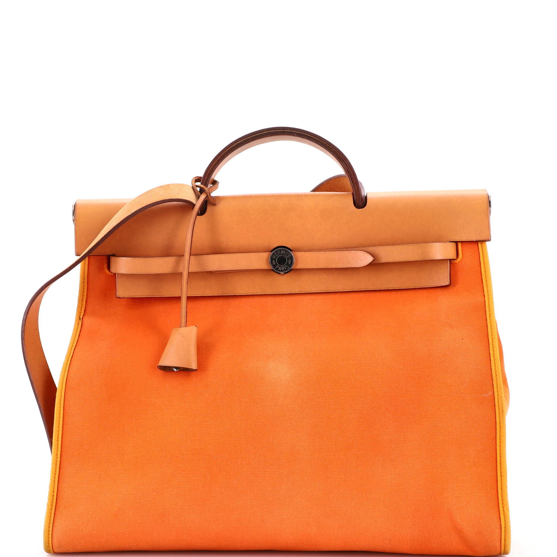Hermes Herbag Zip Leather and Toile 39