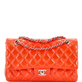 Chanel Classic Double Flap Bag Quilted Patent Medium