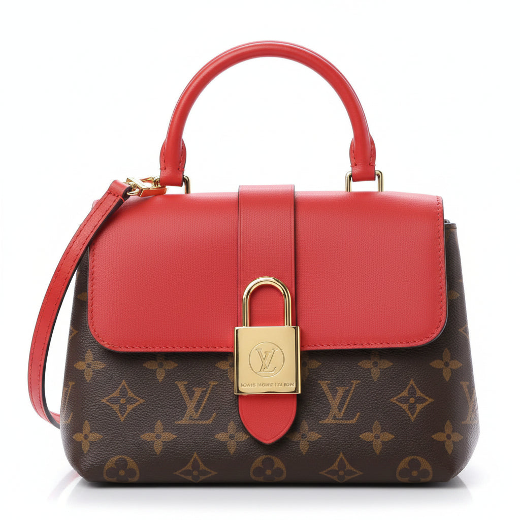 Locky Handbag Monogram Canvas with Leather BB