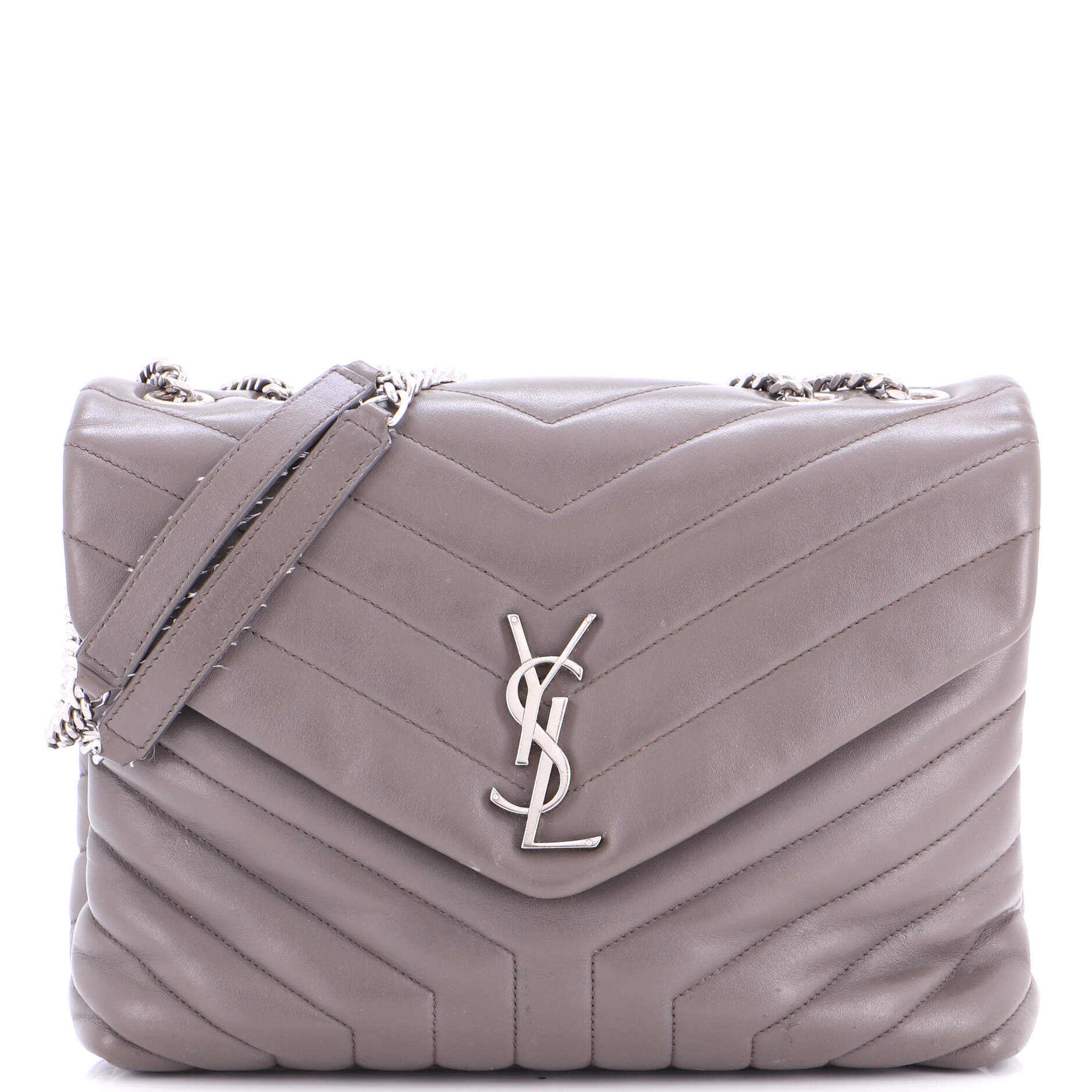 Saint Laurent Loulou Shoulder Bag Matelasse Chevron Leather Large