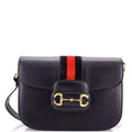 Gucci Horsebit 1955 Shoulder Bag Leather with Web Velvet Detail Small