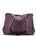Chanel Classic CC Shopping Tote Quilted Lambskin Large