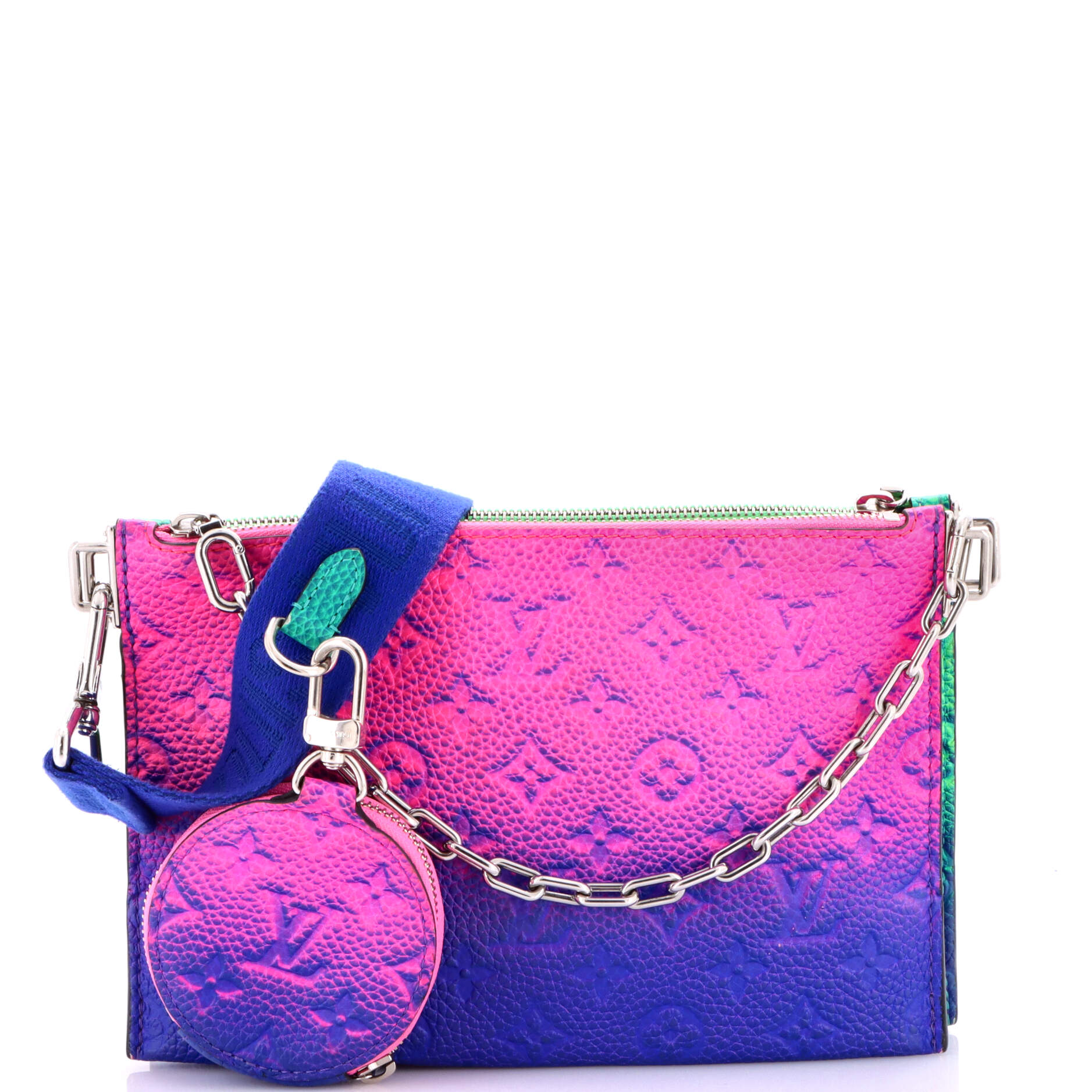 Louis Vuitton Trio Pouch Messenger Bag Limited Edition Illusion Monogram Taurillon Leather