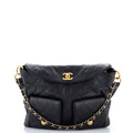 Chanel Supple Twins Hobo Quilted Caviar Large