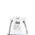 Crush Chain Tote Quilted Crushed Calfskin Small