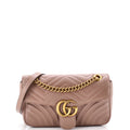 Gucci GG Marmont Flap Bag Matelasse Leather Small