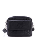 Gucci Front Pocket Crossbody Messenger Jumbo GG Embossed Leather Small