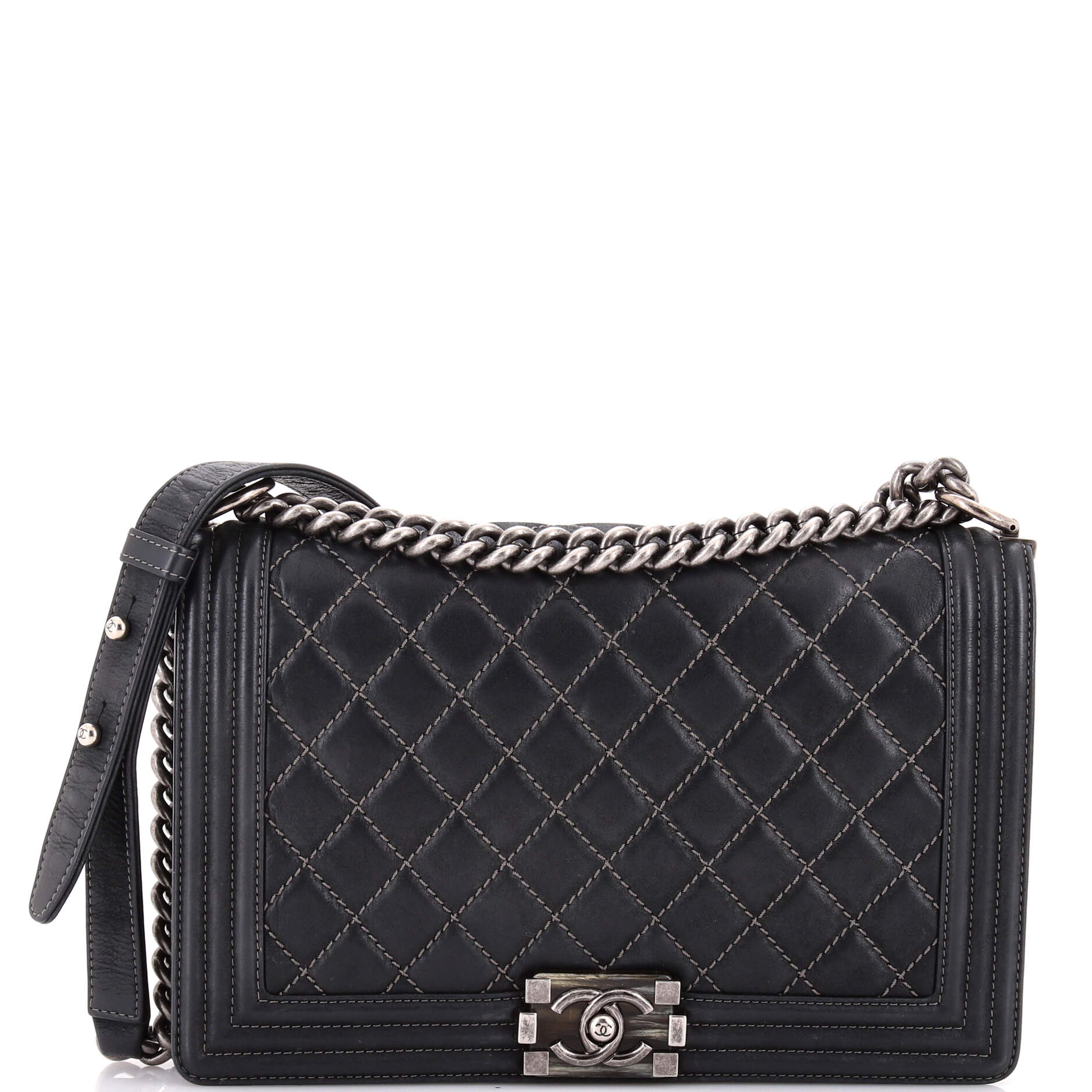 Chanel Boy Flap Bag Quilted Lambskin New Medium