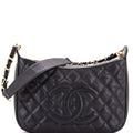 Chanel Timeless CC Chain Shoulder Bag Quilted Caviar Medium