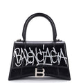 Graffiti Hourglass Top Handle Bag Leather Small