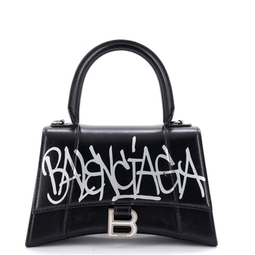 Graffiti Hourglass Top Handle Bag Leather Small