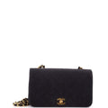 Chanel Vintage Full Flap Bag Quilted Jersey Small