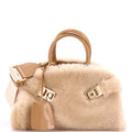 Salvatore Ferragamo Hug Top Handle Bag Shearling XS