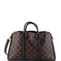 Soufflot Tote Monogram Canvas with Leather MM