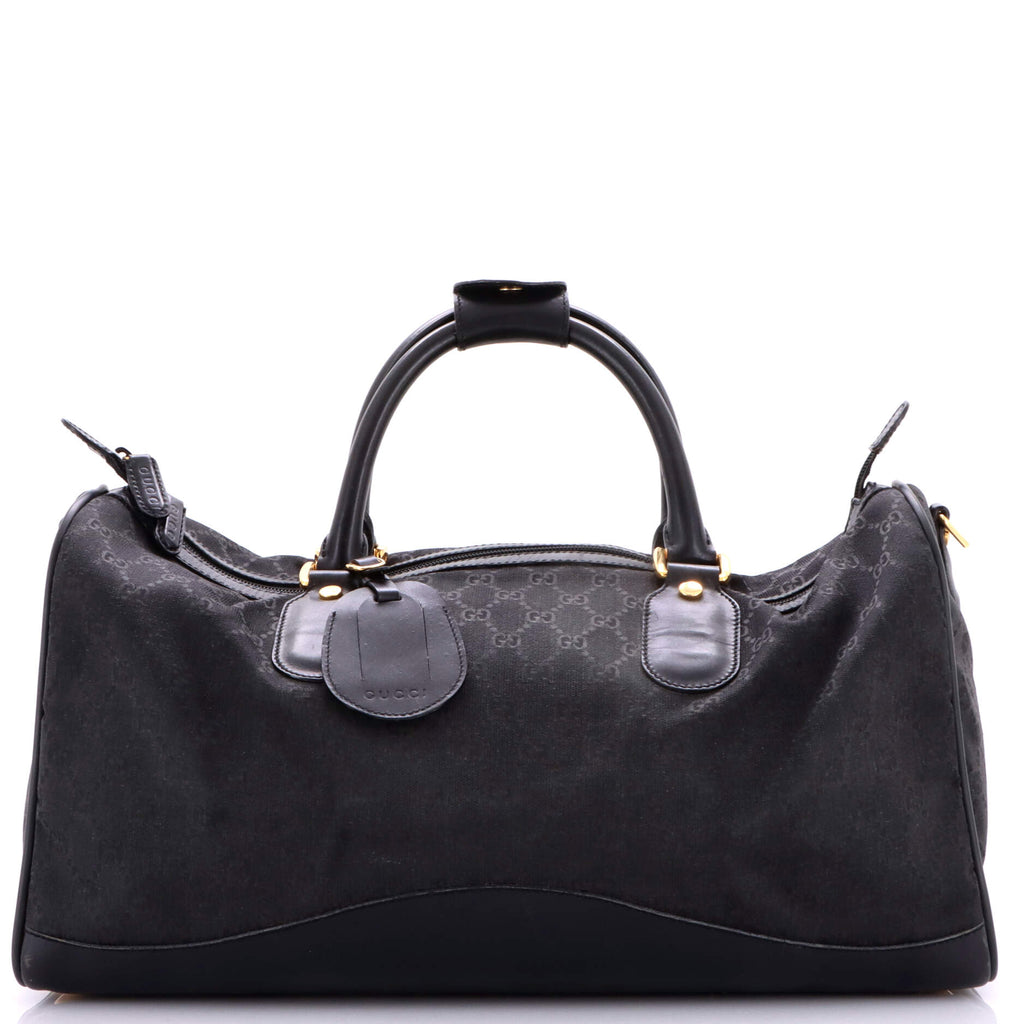 Gucci Zip Duffle Bag Vintage Web Canvas XL