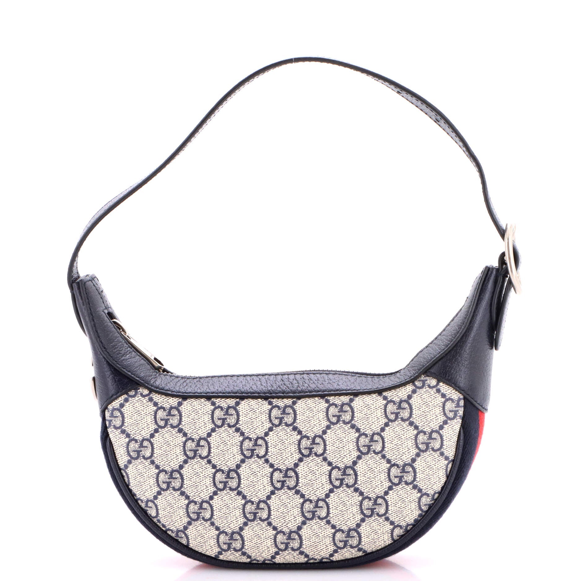 Gucci Ophidia Half Moon Bag GG Coated Canvas Mini