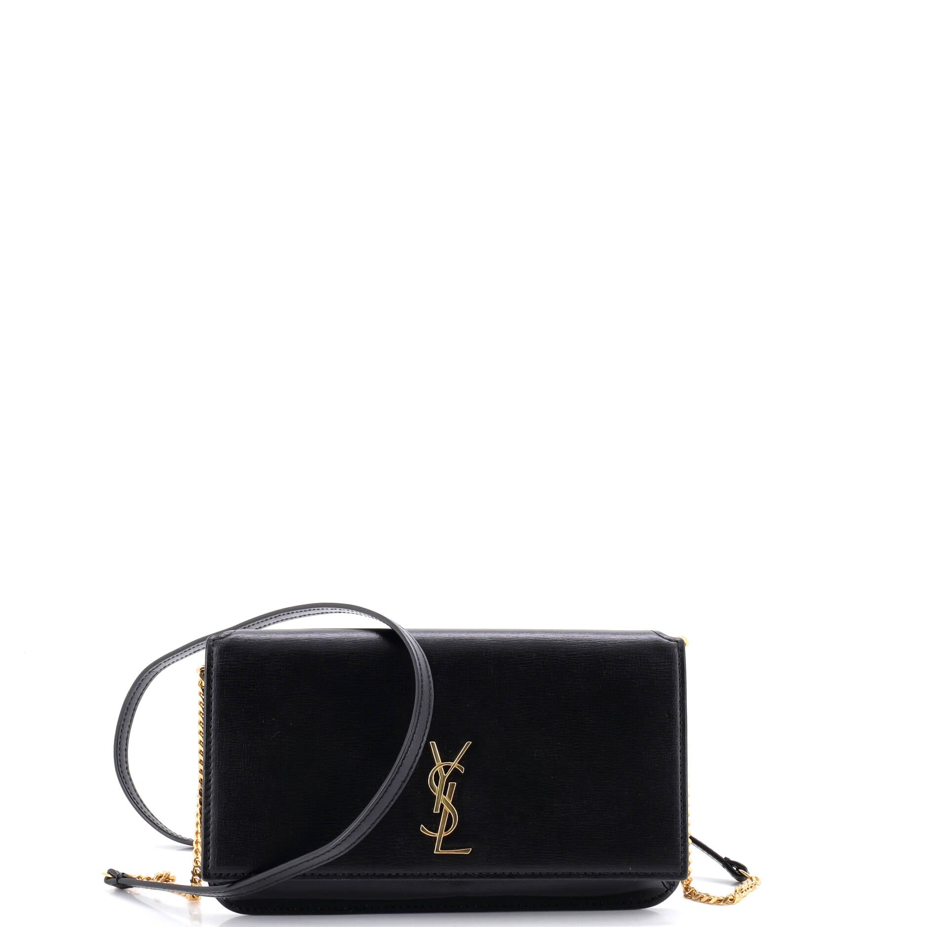 Saint Laurent Classic Monogram Phone Holder Shoulder Bag Leather