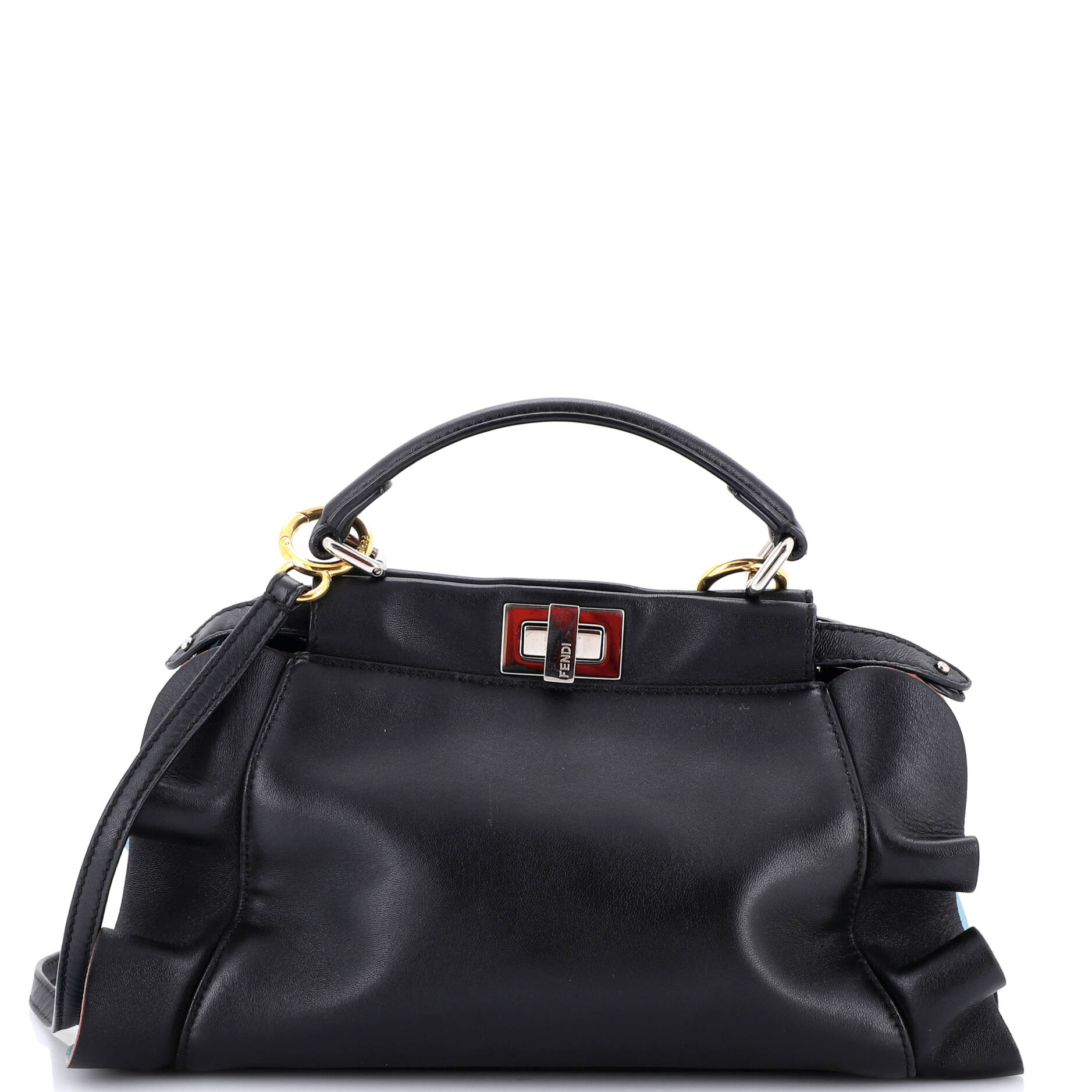 Fendi Wave Peekaboo Bag Leather Mini