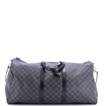 Keepall Bandouliere Bag Damier Graphite 55