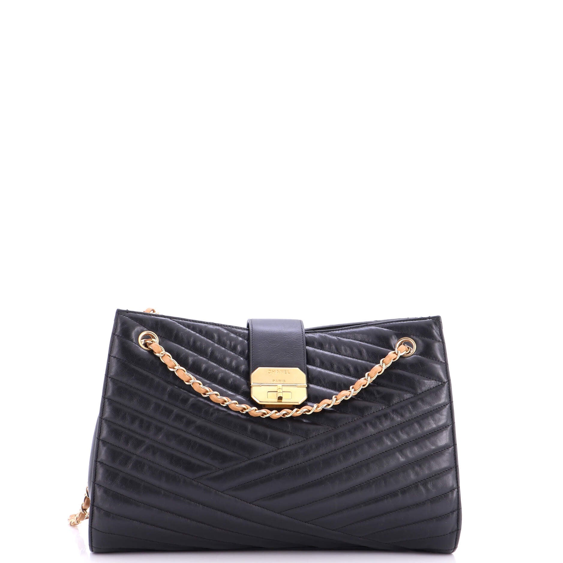 Chanel Gabrielle Tote Chevron Leather Large