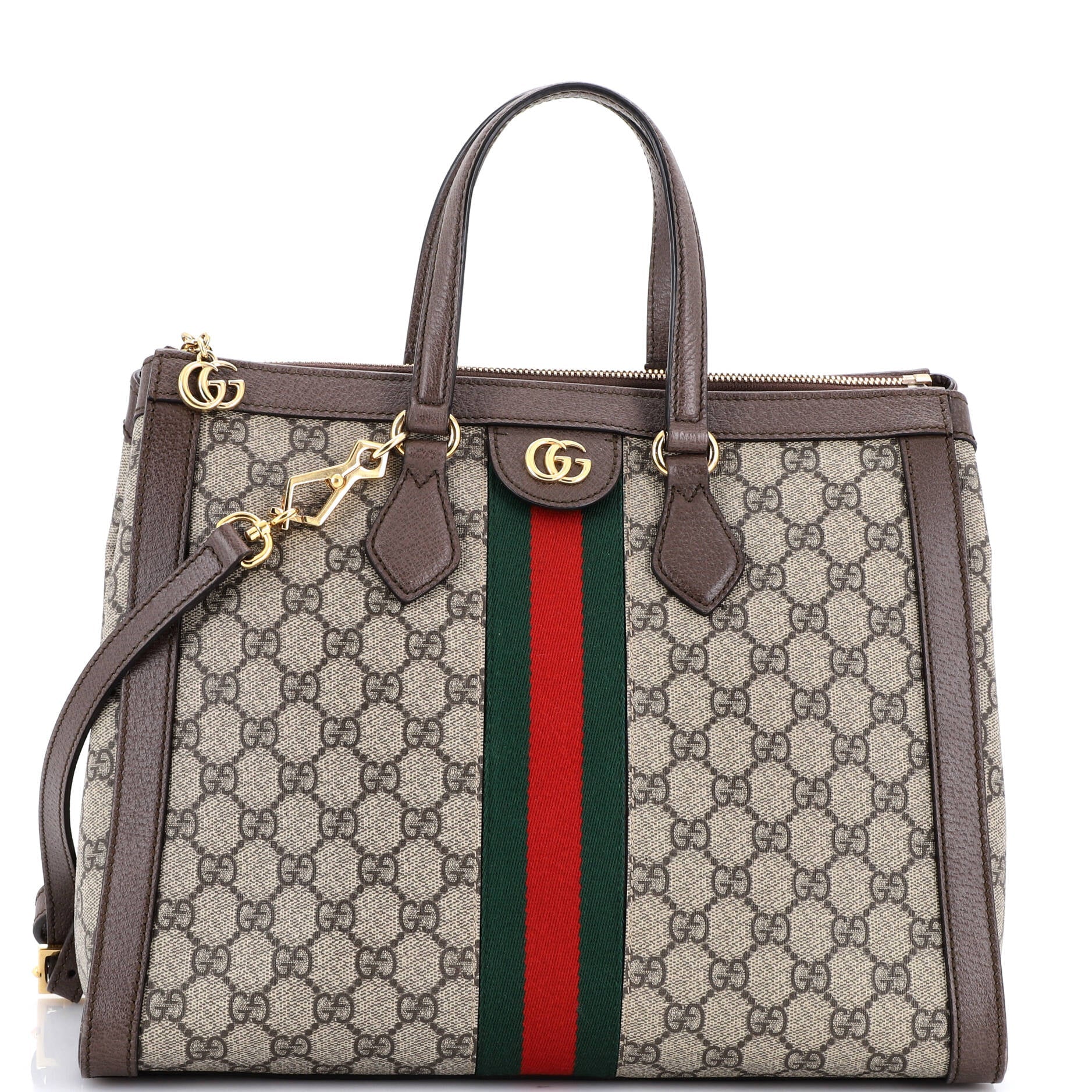 Gucci Ophidia Top Handle Tote GG Coated Canvas Medium