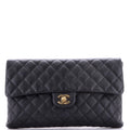 Chanel Classic Flap Clutch Quilted Caviar