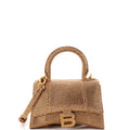 Hourglass Top Handle Bag Suede with Crystals XS