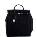 Hermes Vintage Herbag A Dos Backpack Toile and Leather GM
