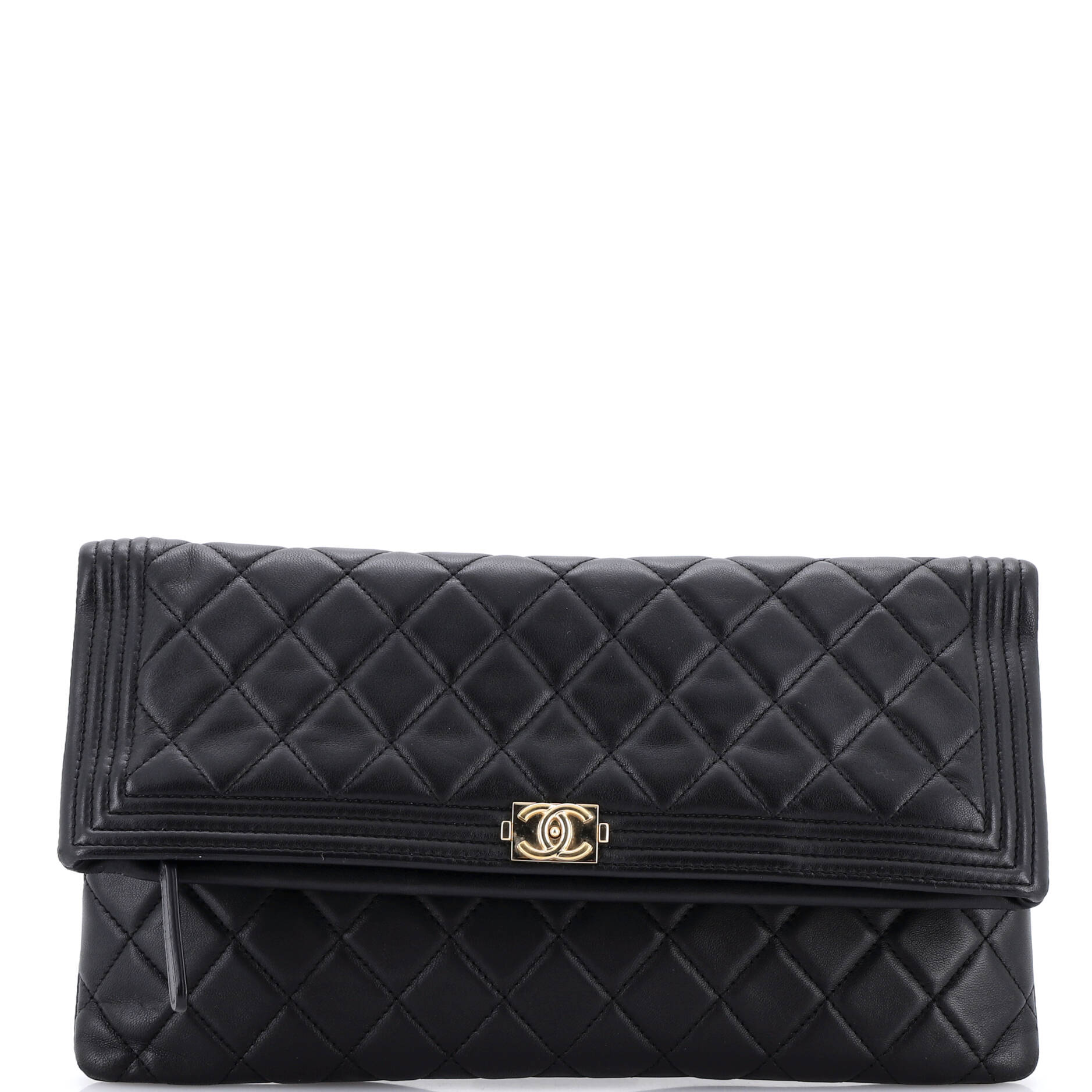 Chanel Boy Beauty CC Clutch Quilted Lambskin