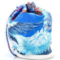Hermes Soie Cool Handbag Printed Silk and Calfskin Medium