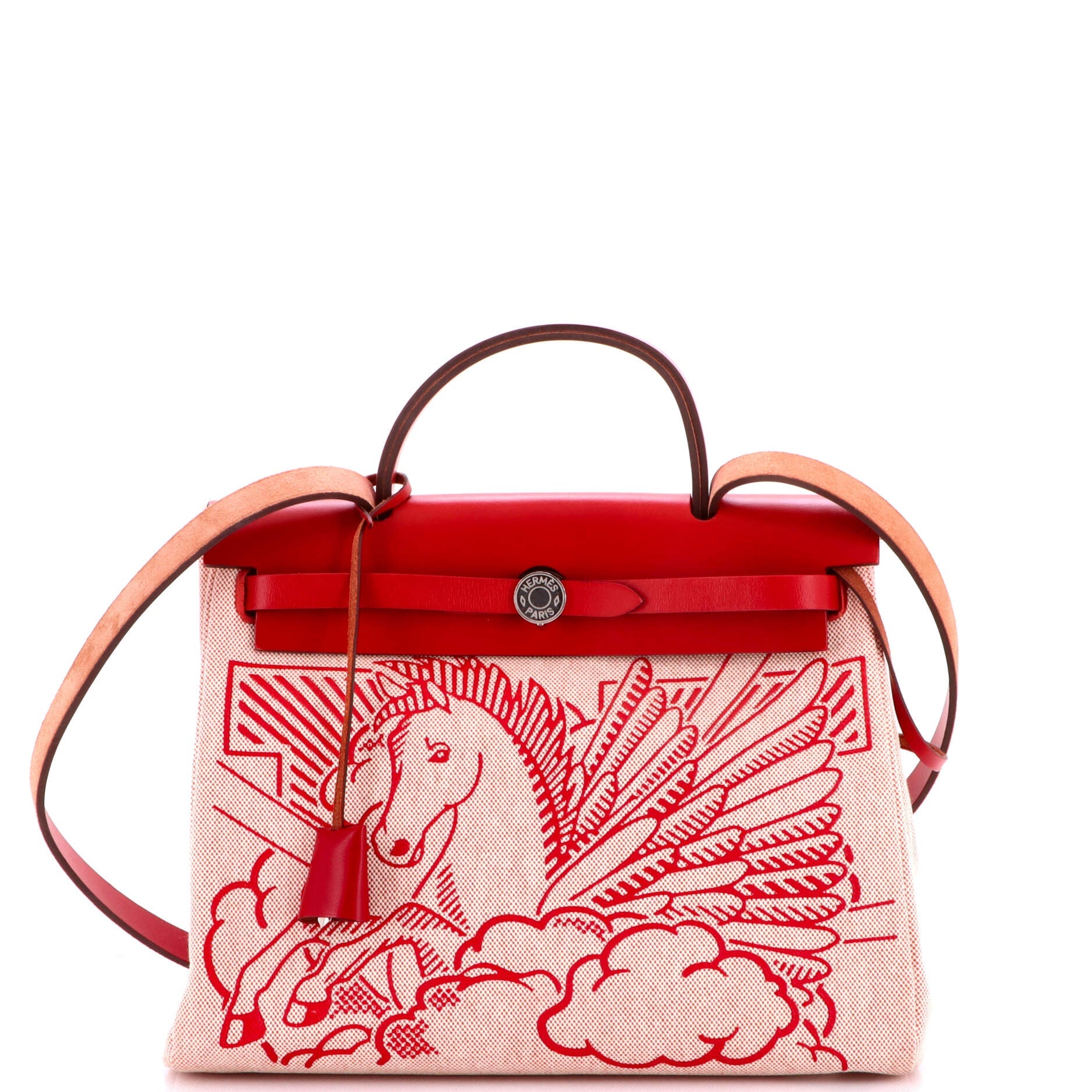 Hermes Herbag Zip Pegase Pop Toile and Leather 31