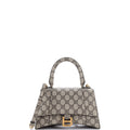 Gucci x Balenciaga The Hacker Project Hourglass Top Handle Bag GG Coated Canvas Small