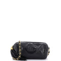 Chanel Vintage Diamond CC Barrel Bag Quilted Leather Mini